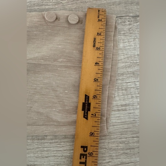 J Jill Linen Blend Cropped Pants Khaki Button Ankle Detail Side Zip NWT XL - Picture 3 of 10